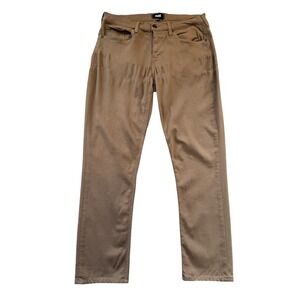 Paige Federal Slim Straight Leg Pants Mens 34 Khaki Harvest Tan M655799-8685